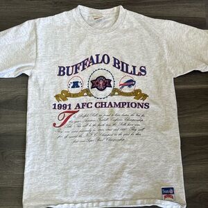 Vintage Nutmeg Buffalo Bills 1991 AFC Champions Graphic Tee - Gray XL BillsMafia
